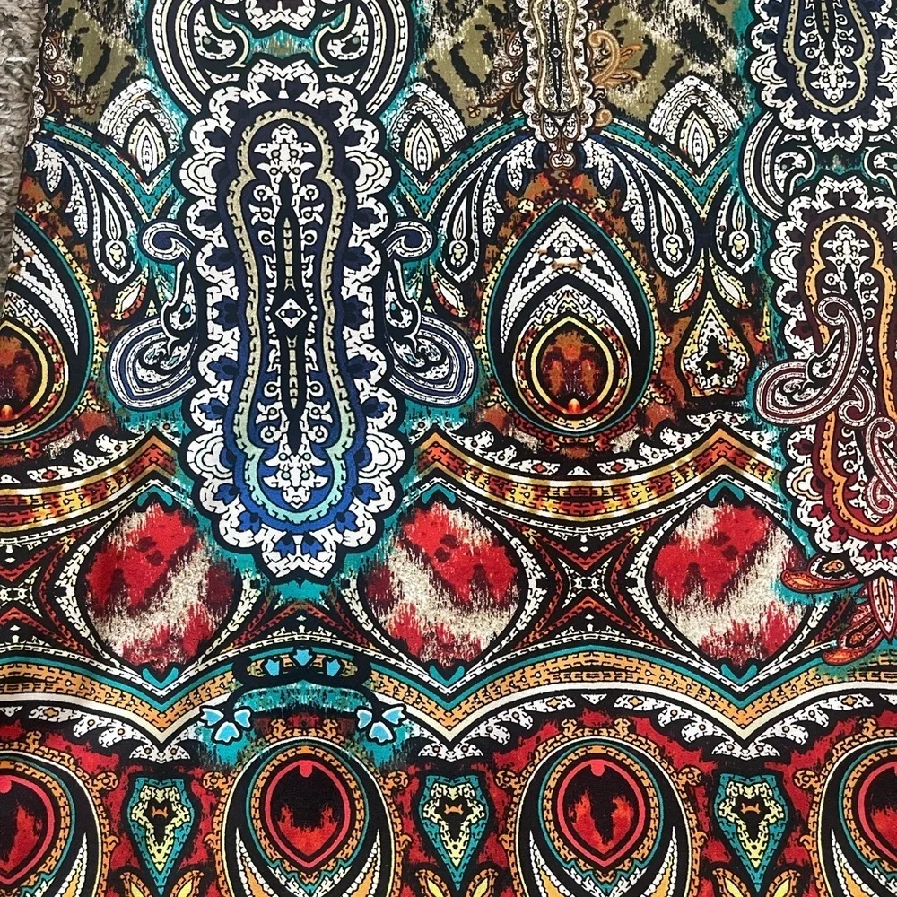 Beige by eci Vibrant Patterned Boho Maxi Skirt